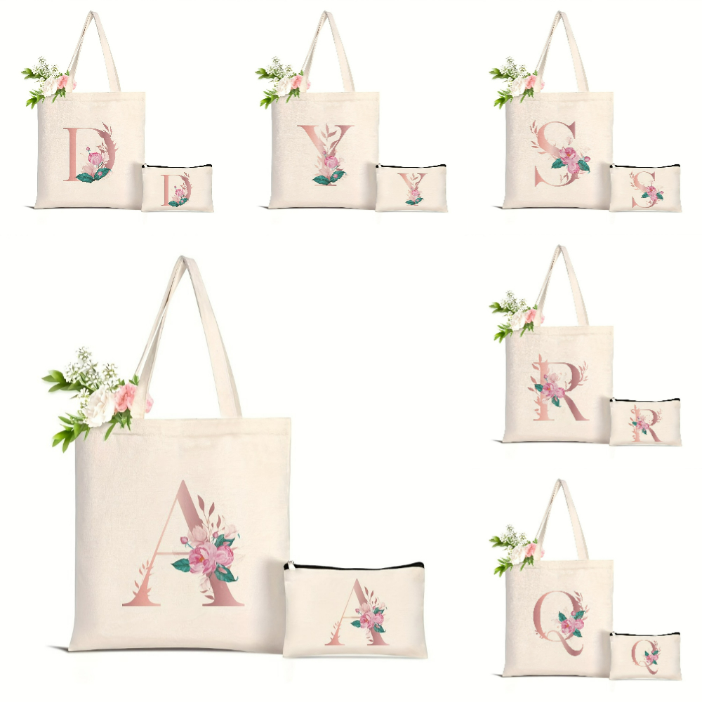 Tote Bag Beach - 1 adet Çiçek Desenli Aşk Mektubu