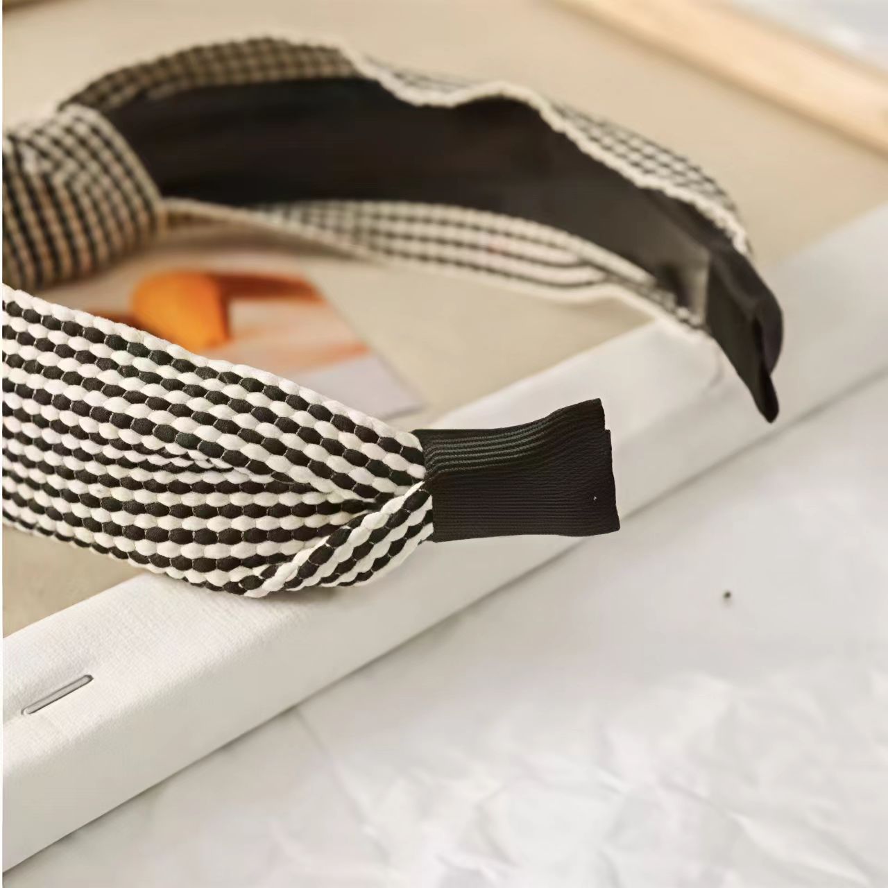 Geniş Kenarlı Kareli Saç Bandı - Headband Summer Knit incelemesi ve fiyatı