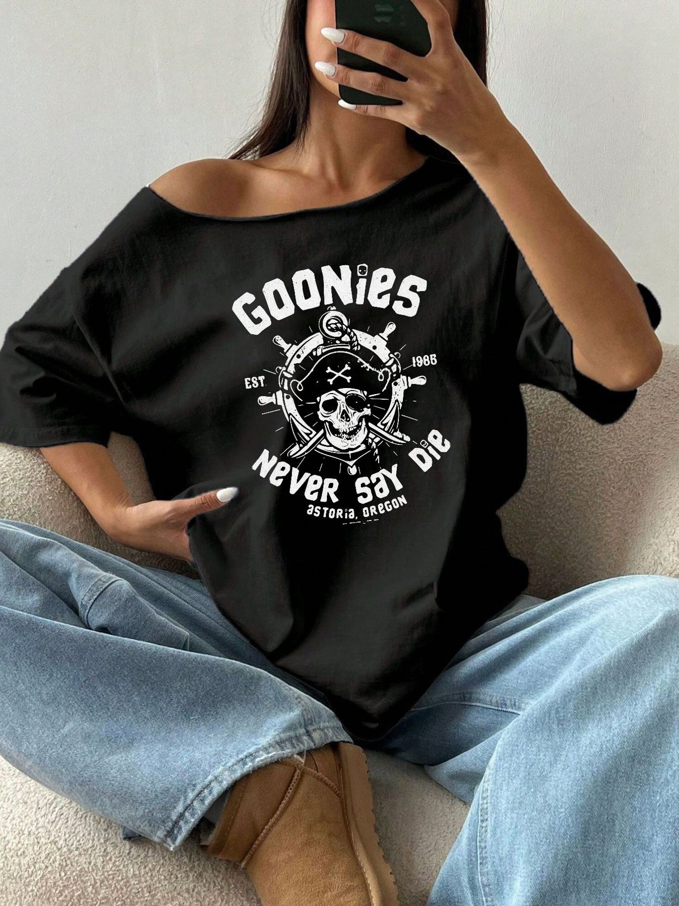 %100 Pamuk Büyük Beden Kafatas - Blouse Off Shoulder incelemesi ve fiyatı