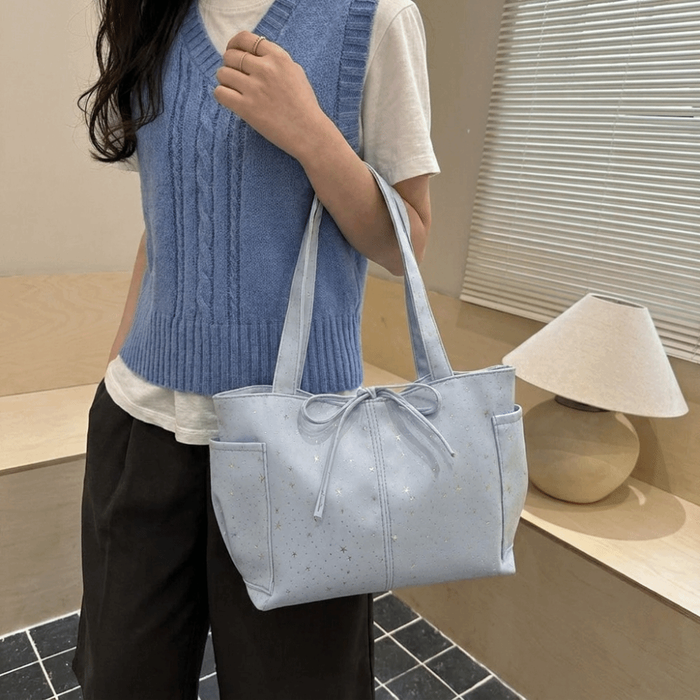 Retro Parlak Yıldız Omuz Çanta - Tote Bag Beach incelemesi ve fiyatı