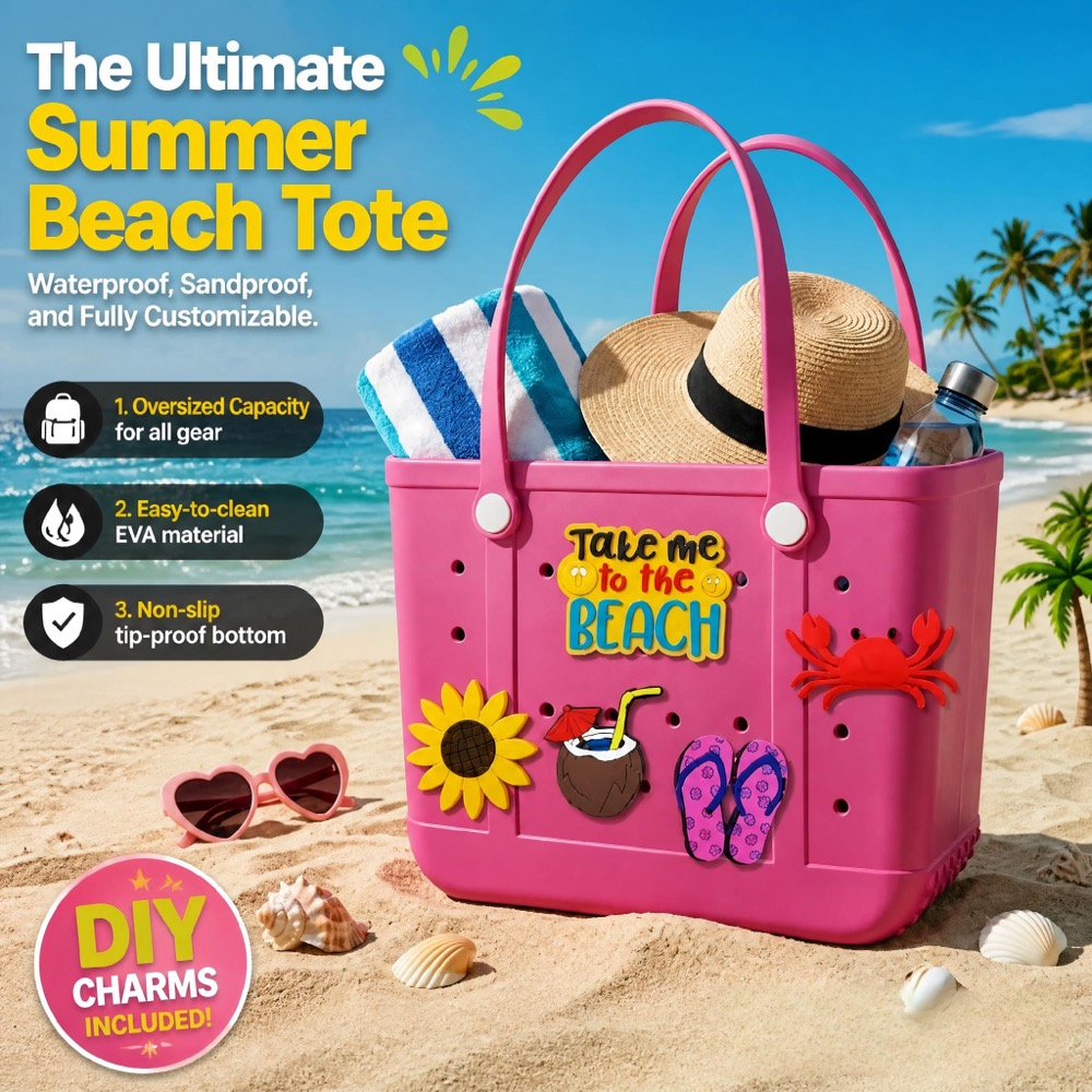 Kadınlar için Büyük Boy EVA Pl - Tote Bag Beach incelemesi ve fiyatı