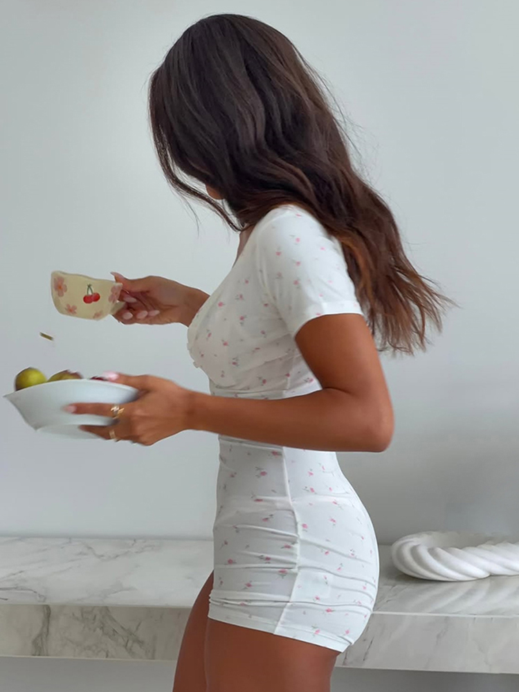 Garip Puss Çiçek Baskılı Tulum - Romper Floral Print incelemesi ve fiyatı