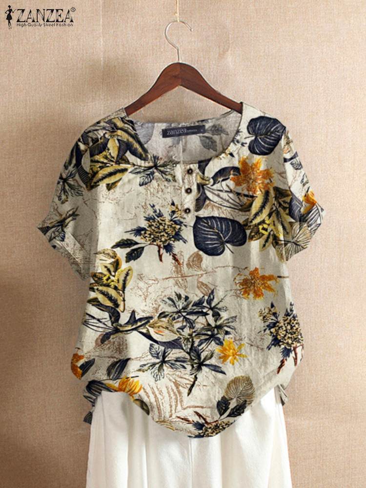 ZANZEA Kadın Pamuklu Gömlek Mo - Romper Floral Print incelemesi ve fiyatı