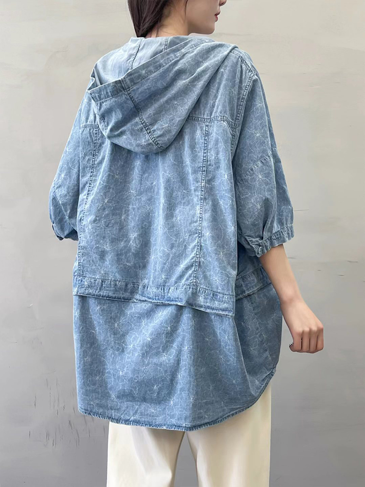 Amax luluE Yaz Bayan Denim Kap - Romper Floral Print incelemesi ve fiyatı